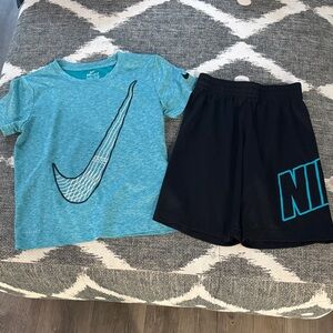 Nike Blue Tee and Black Shorts Set